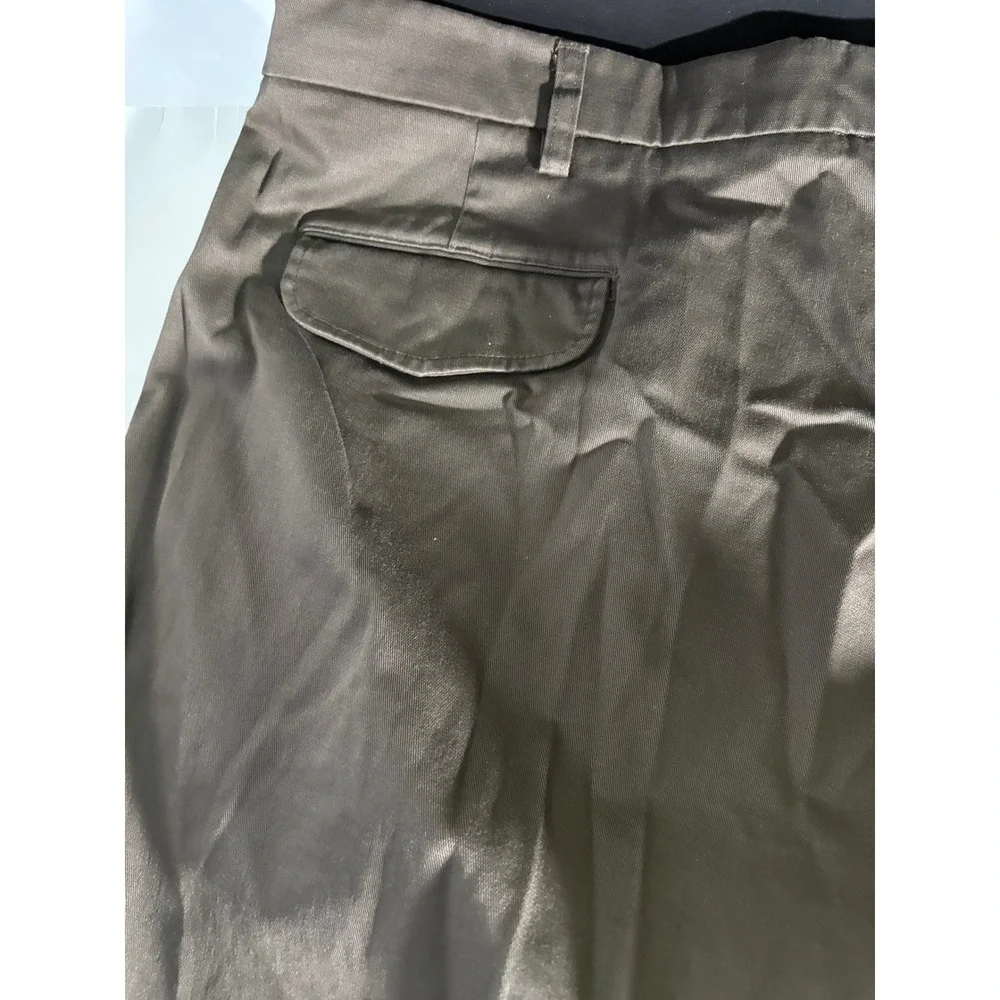 Savane Comfort Plus Mens Pleated Dress‎ Pants Brown 42x30 Cuffed